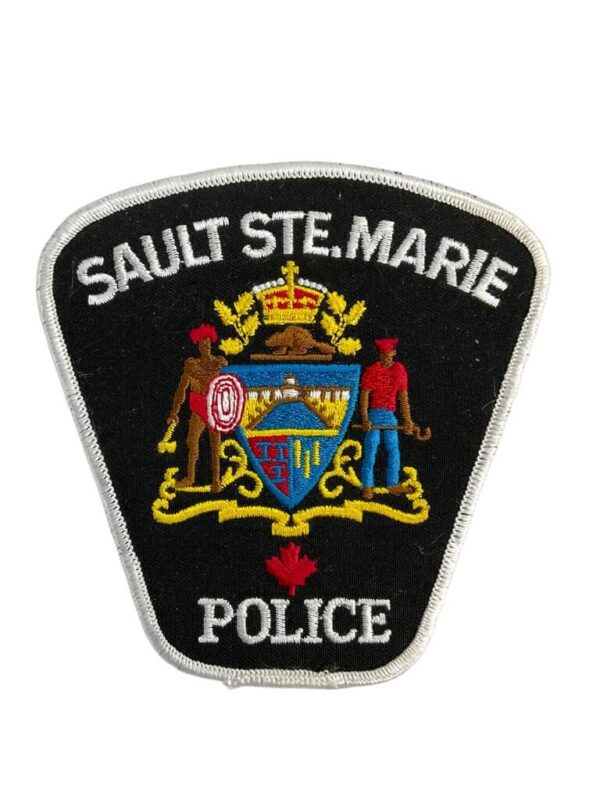 Canadian Sault Ste. Marie Ontario White Border Police Patch