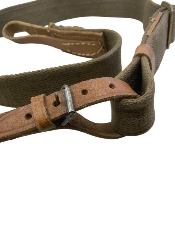 Soviet Era Canvas And Leather Rifle Sling With Keeper - Image 7