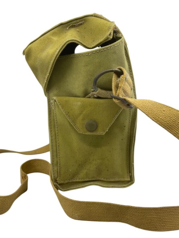 WW2 Canadian Army Light Respirator Bag C Broad Arrowed - Image 4