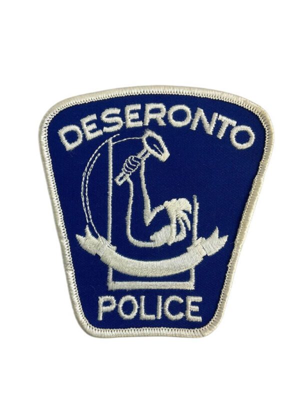 Canadian Deseronto Ontario White Border Police Patch