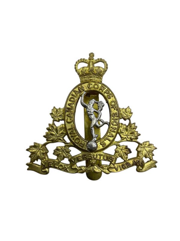 WW2 Canadian Royal Canadian Corps of Signals Cap Badge