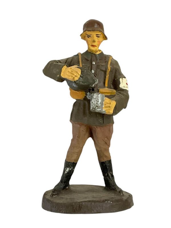 WW2 German Army Heer Medic With Canteen Elastolin Toy Soldier