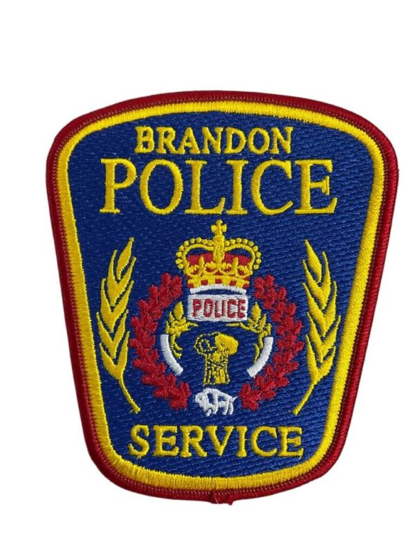 Canadian Brandon Manitoba Red Border Police Patch