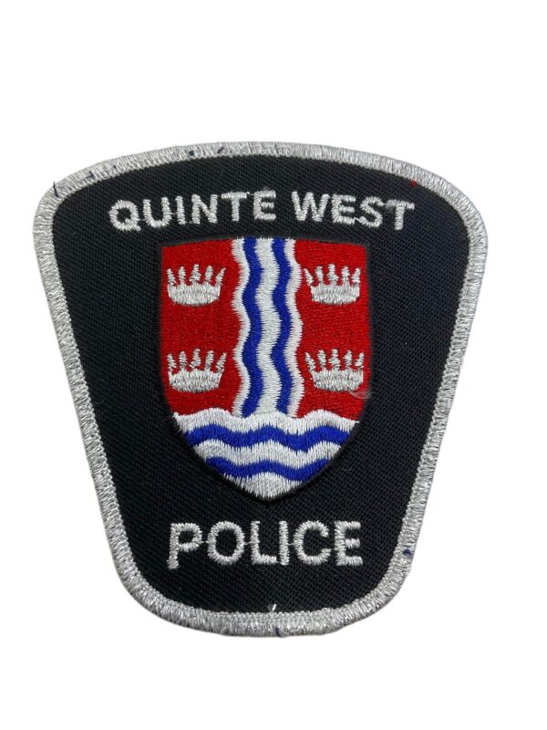 Canadian Quinte West Ontario Silver Border Police Patch