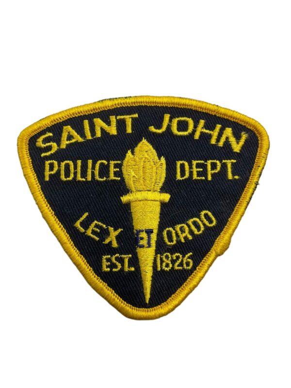 Canadian Saint John New Brunswick Yellow Border Police Patch