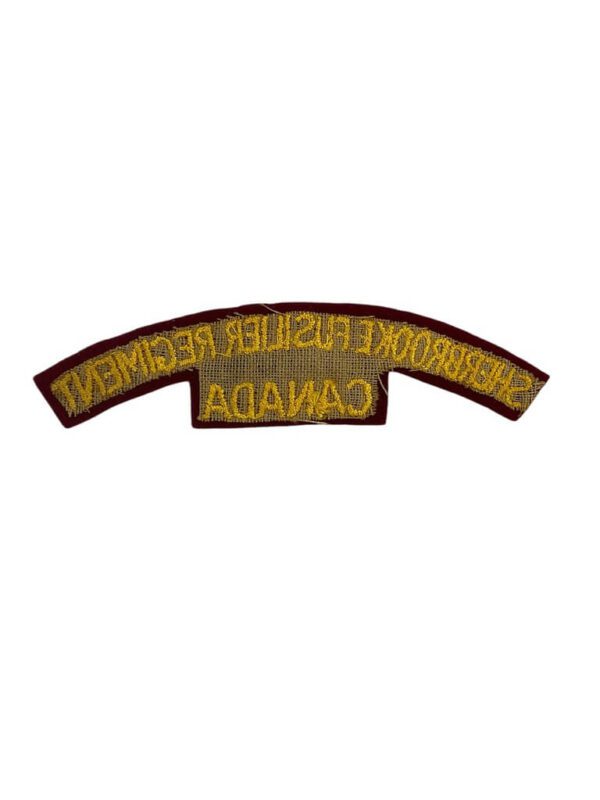 WW2 Canadian Sherbrooke Fusilier Regiment Shoulder Title Single British Made - Image 2