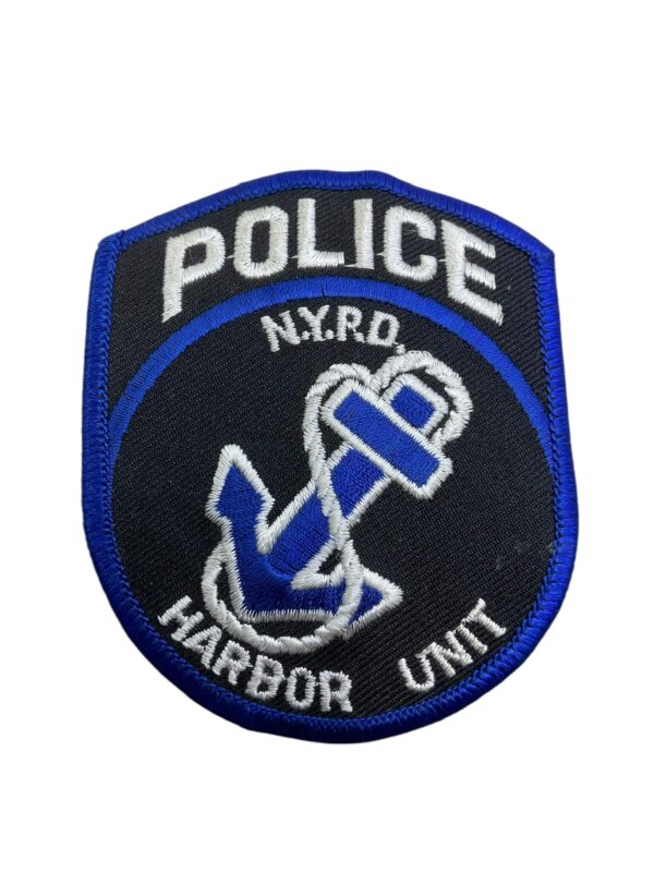 US NYPD Harbor Unit Blue Border Police Patch