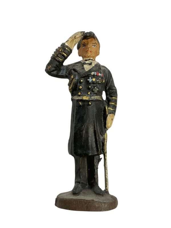 WW2 German Navy KM Admiral Saluting Elastolin Toy Soldier