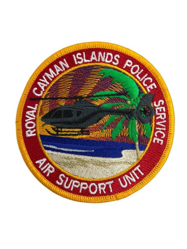 Royal Cayman Islands Air Support Unit Yellow Border Police Patch