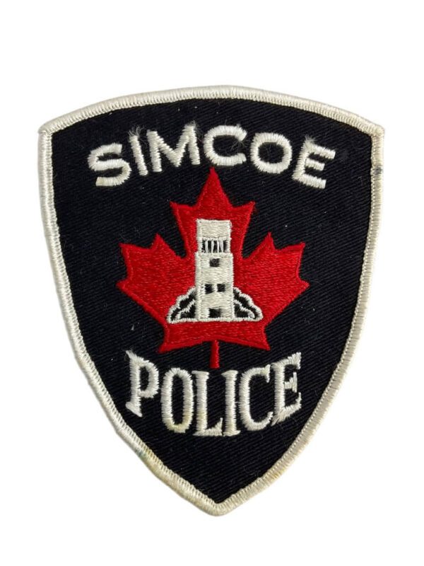 Canadian Simcoe Ontario White Border Police Patch