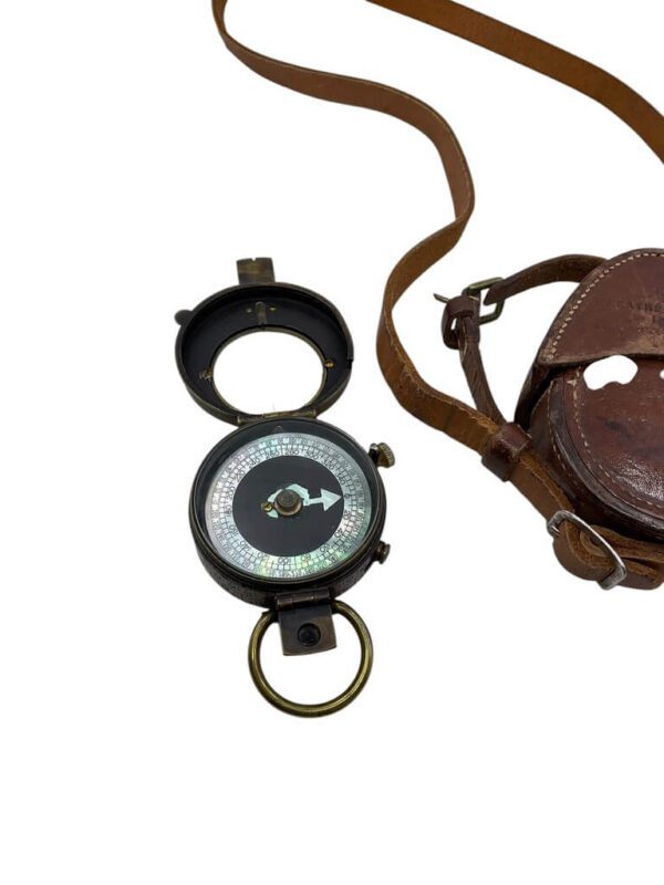 WW1 British BEF Officers Compass in Case Dated 1916 - Image 4