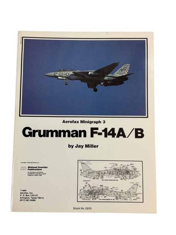 US USN USMC Aerofax Minigraph 3 Grumman F-14A/B Used Softcover Reference Book