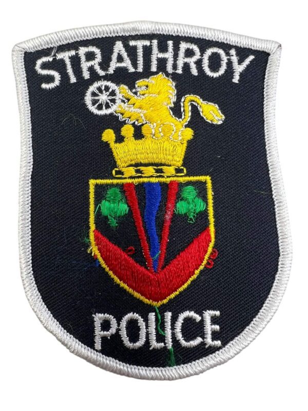 Canadian Strathroy Ontario White Border Police Patch