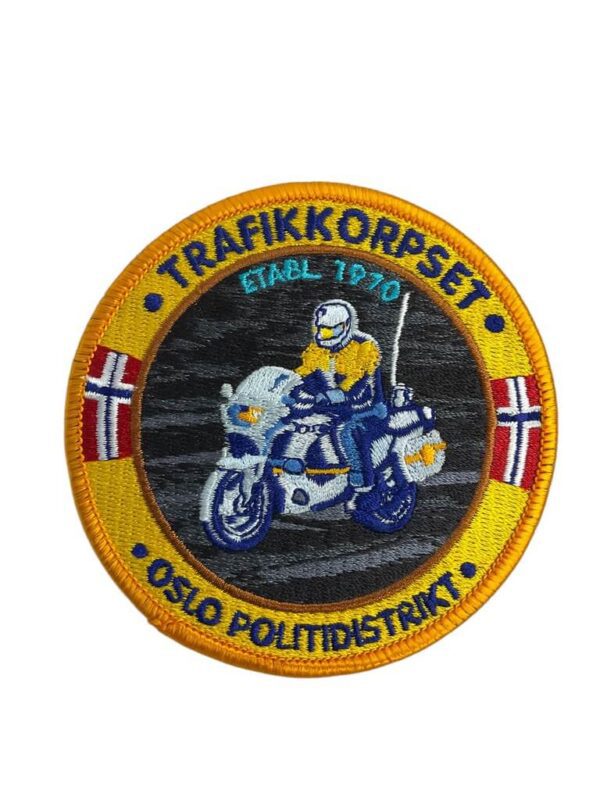 Oslo Norway Traffic Yellow Border Police Patch