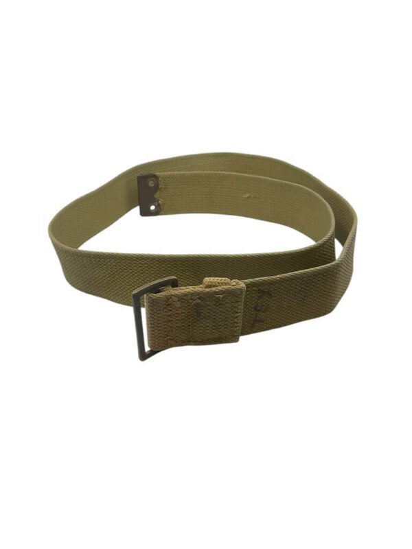 WW2 Canadian Web Belt Size Medium Blancoed - Image 2