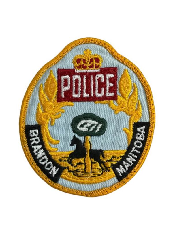 Canadian Brandon Manitoba Yellow Border Police Patch