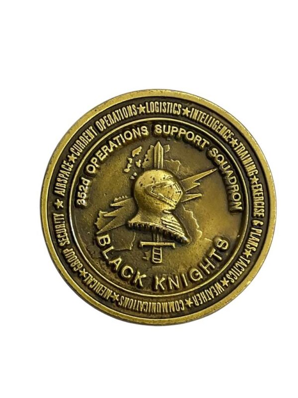 US 32nd Special Operations Group Air Commandos Black Knights Challenge Coin - Image 2