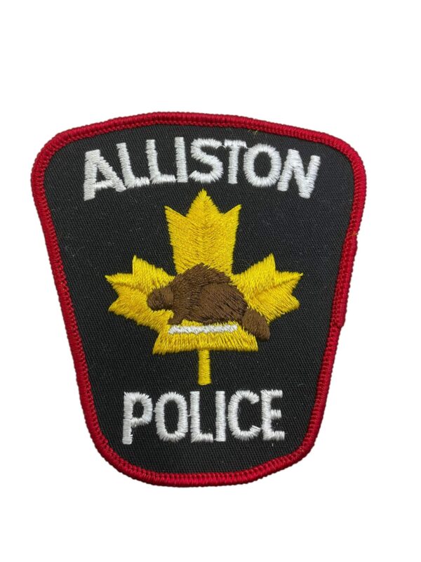 Canadian Alliston Ontario Red Border Police Patch