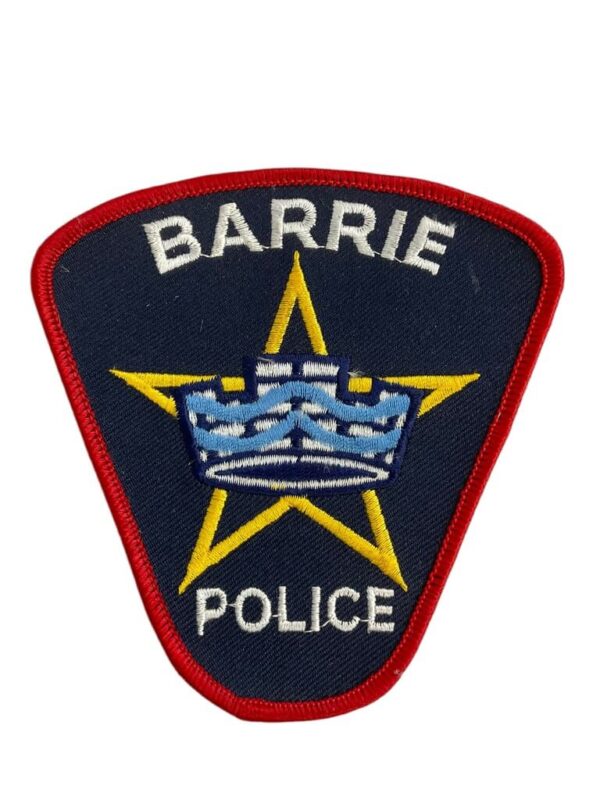 Canadian Barrie Ontario Red Border Police Patch