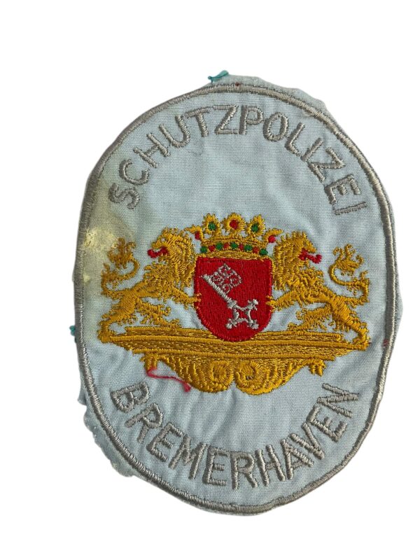 German Bremerhaven Schutzpolizei Grey Border Police Patch