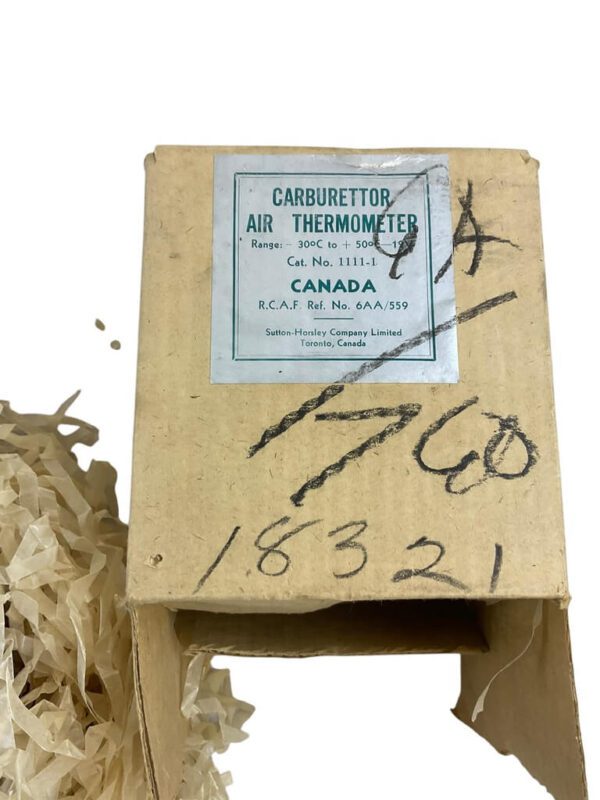 WW2 Canadian RCAF Aircraft Carburettor Air Thermometer NIB - Image 6