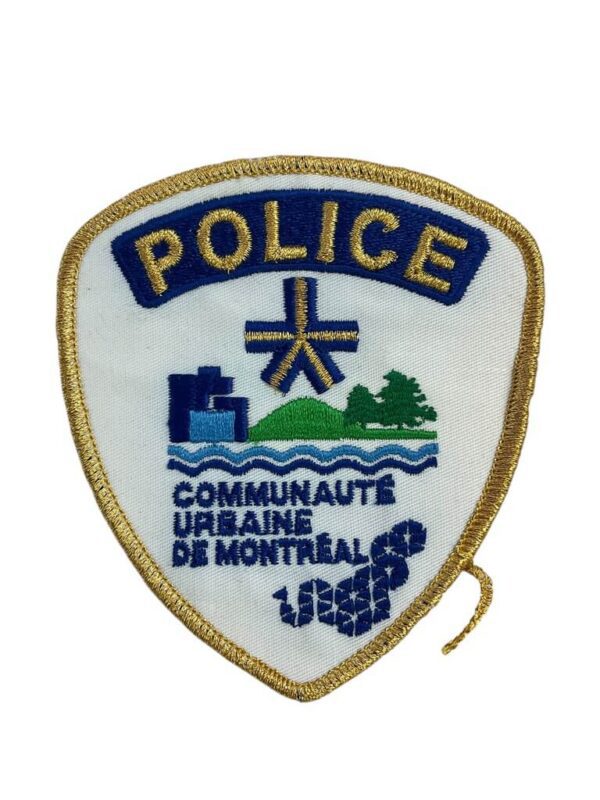 Canadian Montreal Quebec Gold Border Police Patch