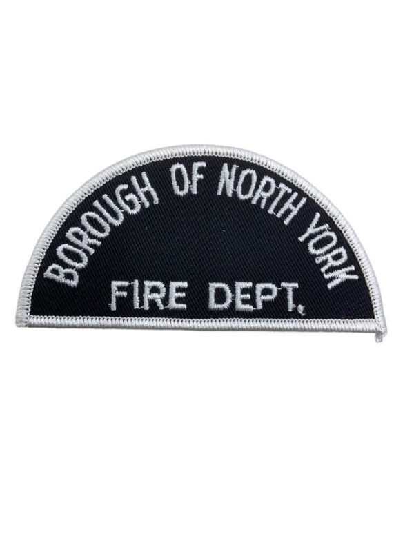 Canadian Borough of North York Ontario White Border Fire Department Patch