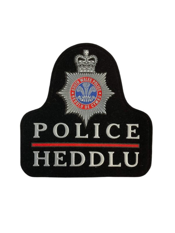 British South Wales Heddlu Black Border Police Patch