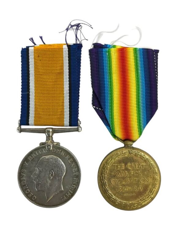 WW1 British BEF Medal Group Pair Tank Corps