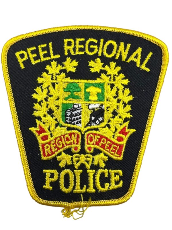 Canadian Peel Regional Ontario Yellow Border Police Patch