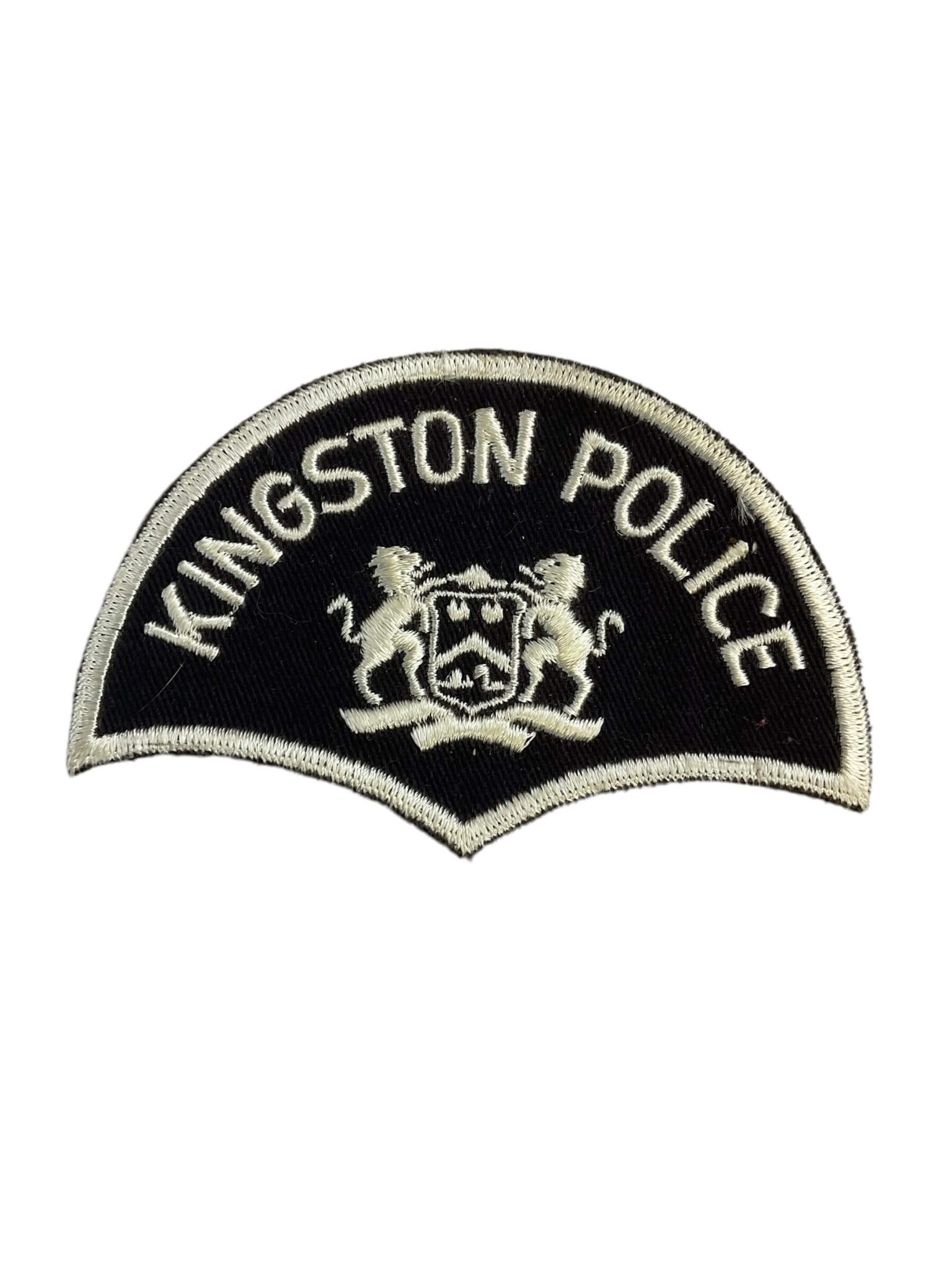 Canadian Kingston Ontario White Border Police Patch - Military Antiques ...