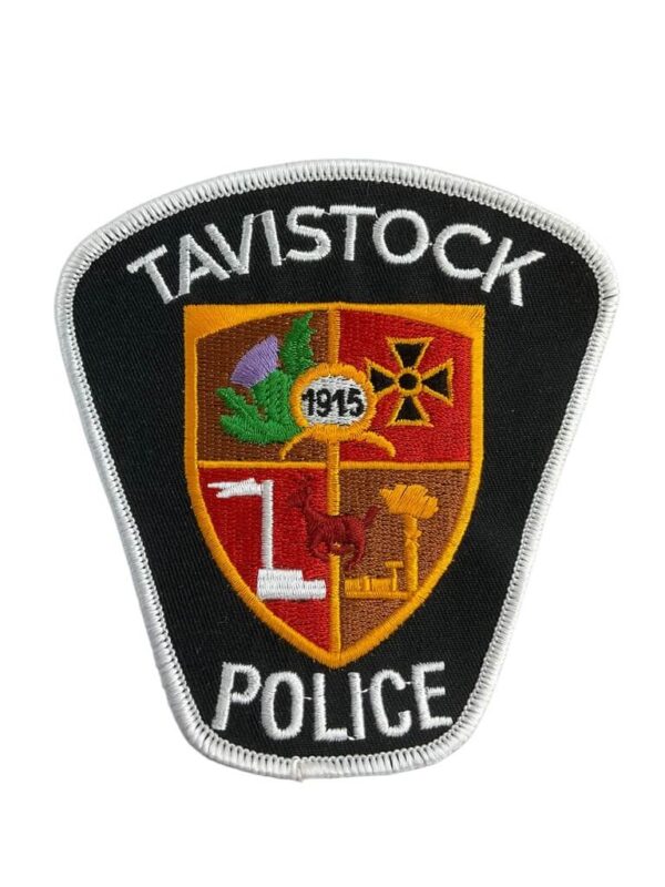 Canadian Tavistock Ontario White Border Police Patch