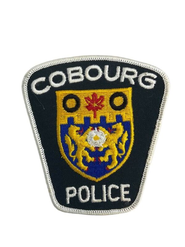 Canadian Cobourg Ontario White Border Police Patch