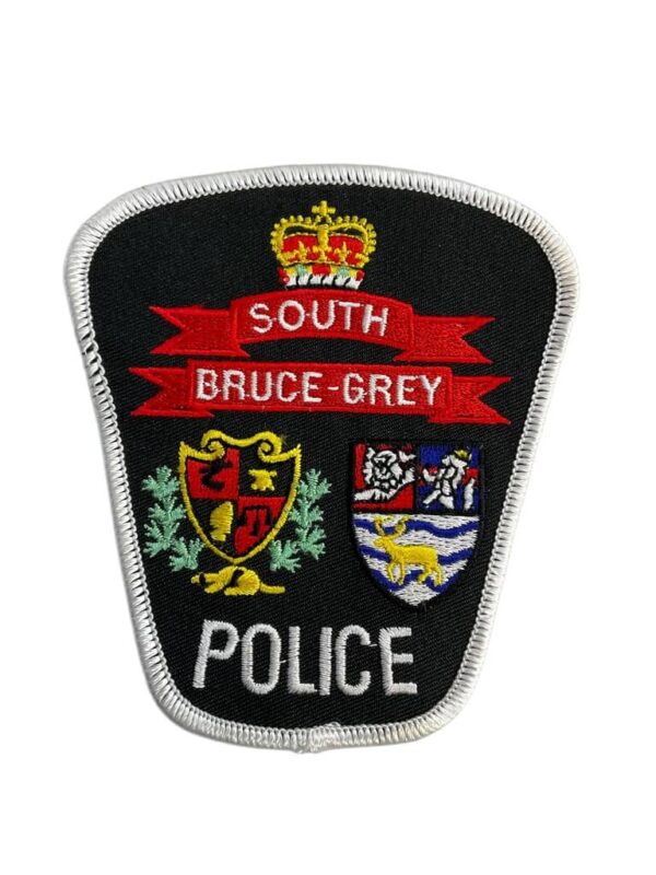 Canadian South Bruce-Grey Ontario White Border Police Patch