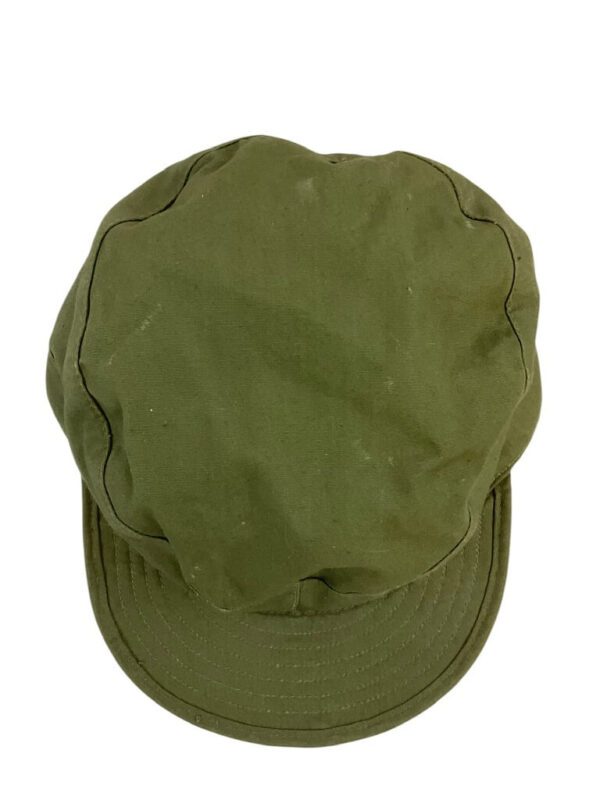 US Army Korean War M-1951 Pattern OD Green Cotton Field Cap Size 6 3/4 - Image 7