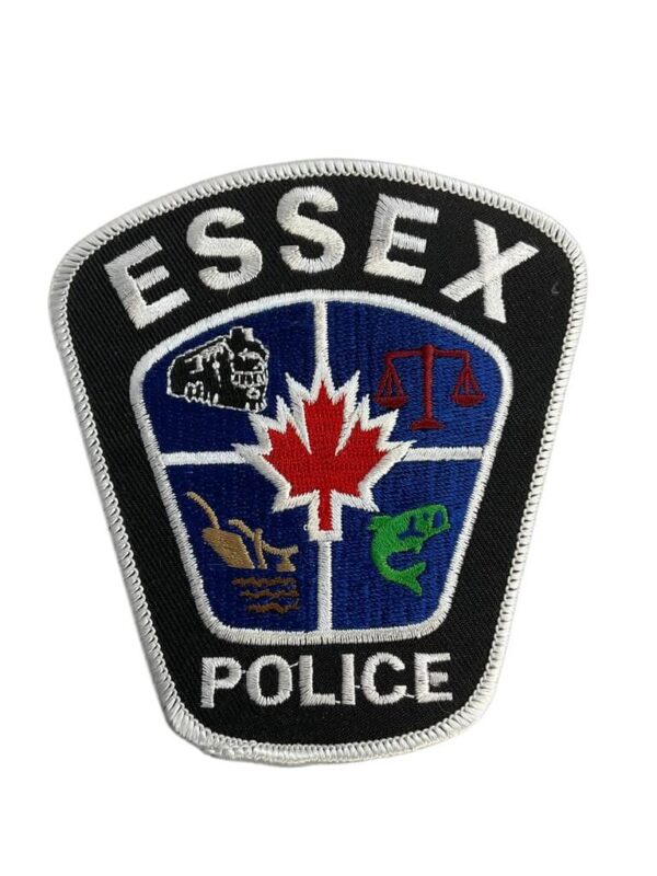 Canadian Essex Ontario White Border Police Patch