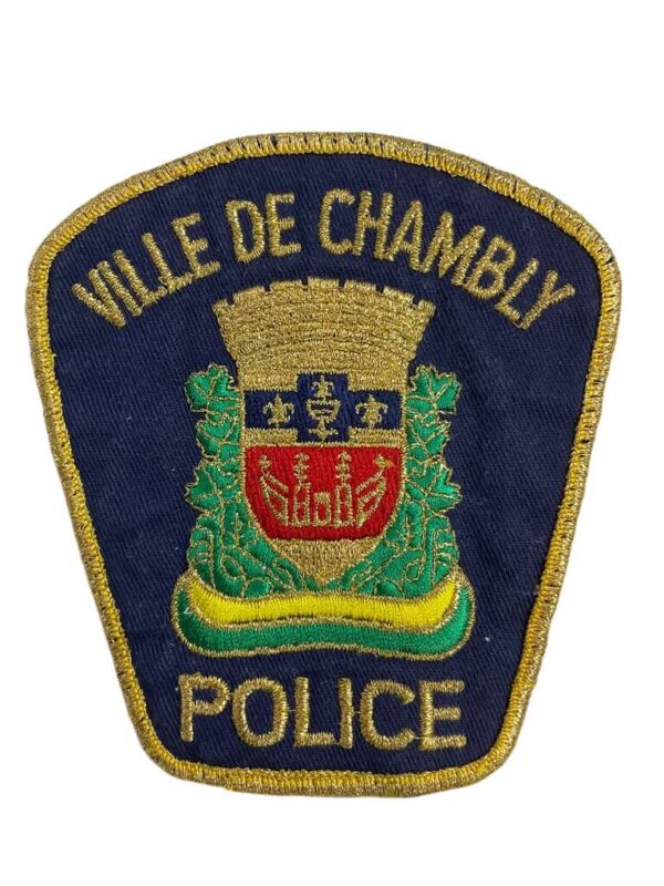 Canadian Ville De Chambly Quebec Gold Border Police Patch