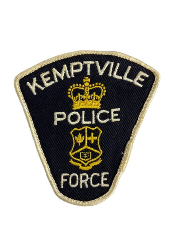 Canadian Kemptville Ontario White Border Police Patch