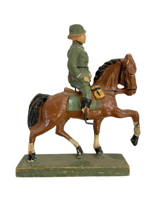 WW2 German Army Heer Cavalry Rifleman With Horse Elastolin Toy Soldier - Image 2