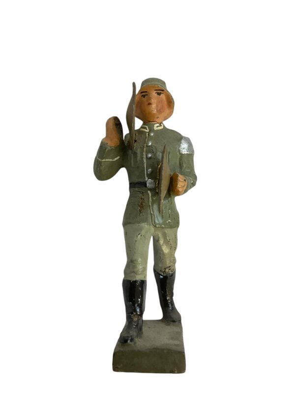 WW2 German Army Heer Bandsman With Cymbals Lineol Toy Soldier - Image 3