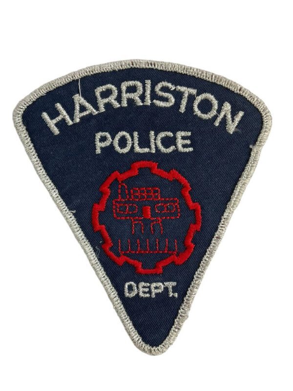 Canadian Harriston Ontario Silver Border Police Patch