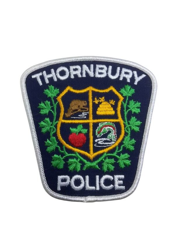 Canadian Thornbury Ontario White Border Police Patch