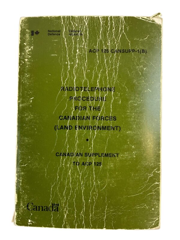 Canadian Forces Radiotelephone Procedure Land Environment Manual Reference Book