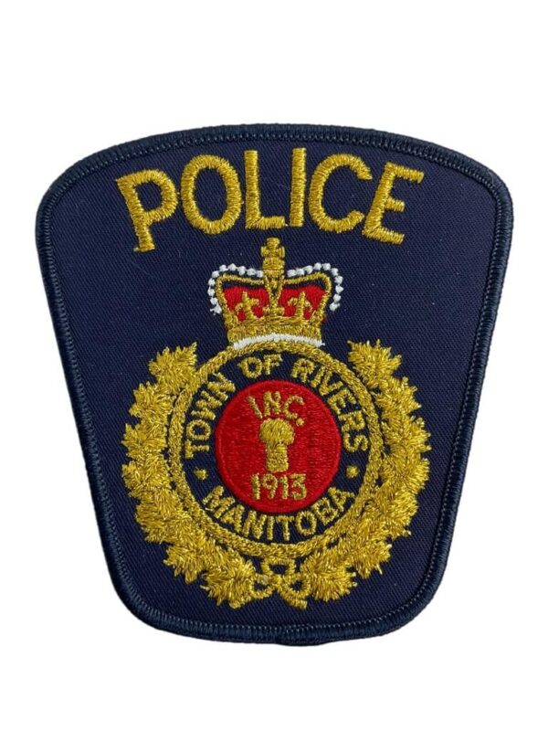 Canadian Town of Rivers Manitoba Blue Border Police Patch