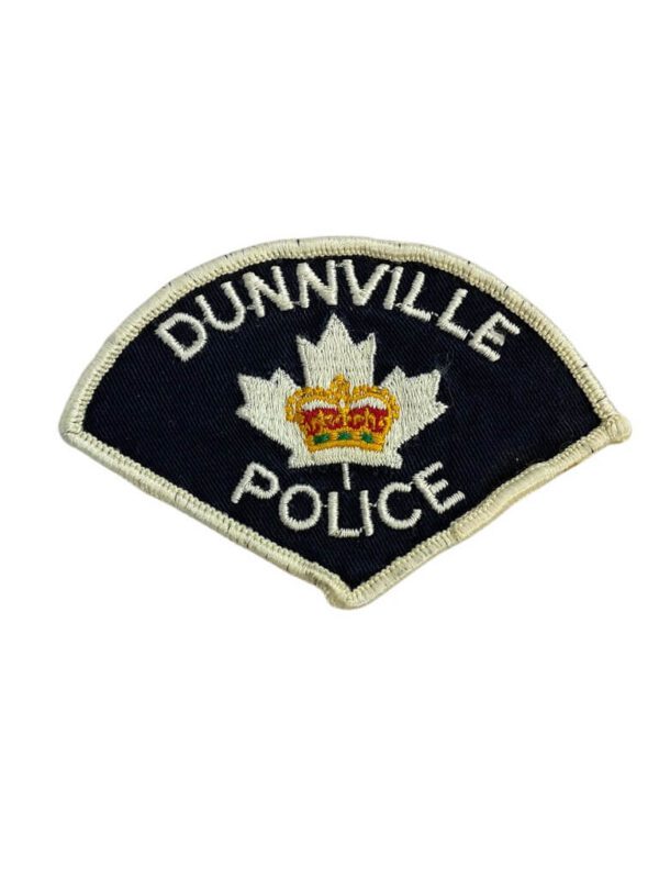 Canadian Dunnville Ontario White Border Police Patch