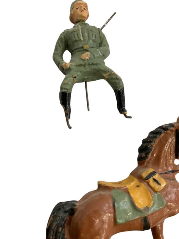 WW2 German Army Heer Cavalry Rifleman With Horse Elastolin Toy Soldier - Image 4