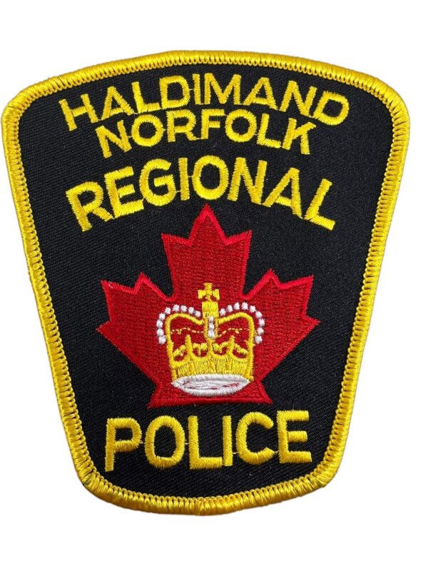 Canadian Haldimand Norfolk Regional Ontario Yellow Border Police Patch