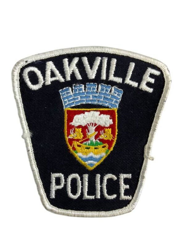 Canadian Oakville Ontario White Border Police Patch