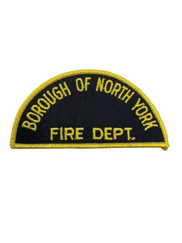 Canadian Borough of North York Ontario Yellow Border Fire Department Patch