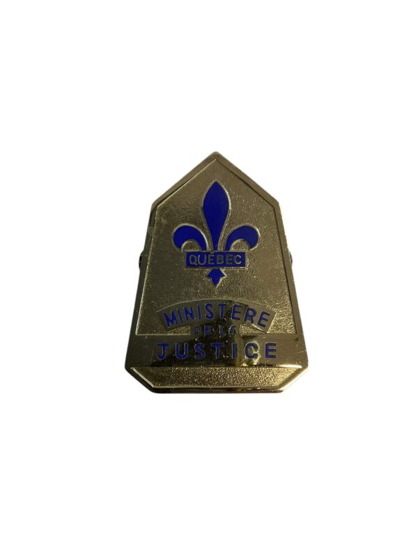 Canadian Minister De La Justice Quebec Police Cap Badge